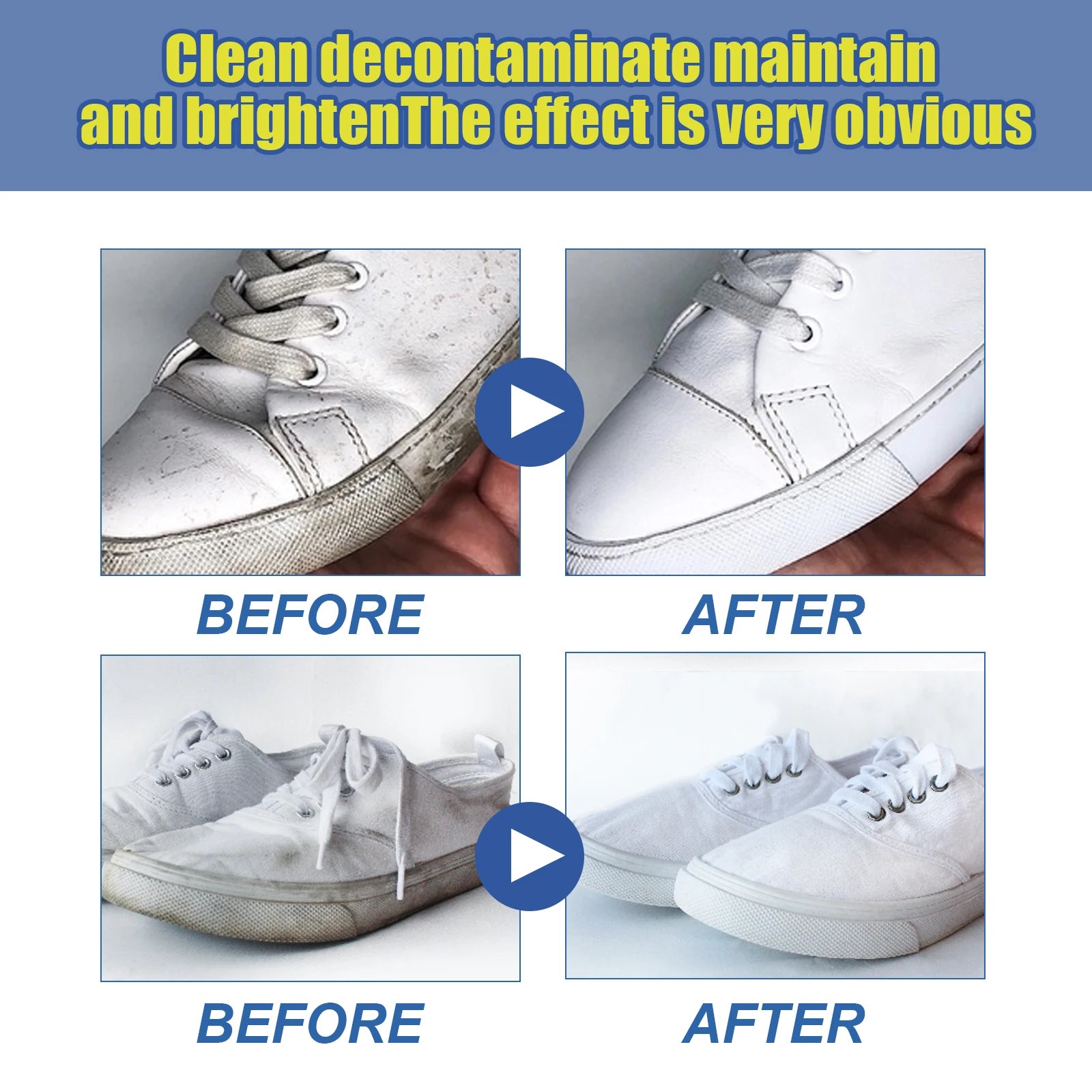 Jaysuing Shoes Cleaning Cream Waterless Restore White Remove Yellow Edge Anti-oxidation Multipurpose Cleaning Balm with Sponge