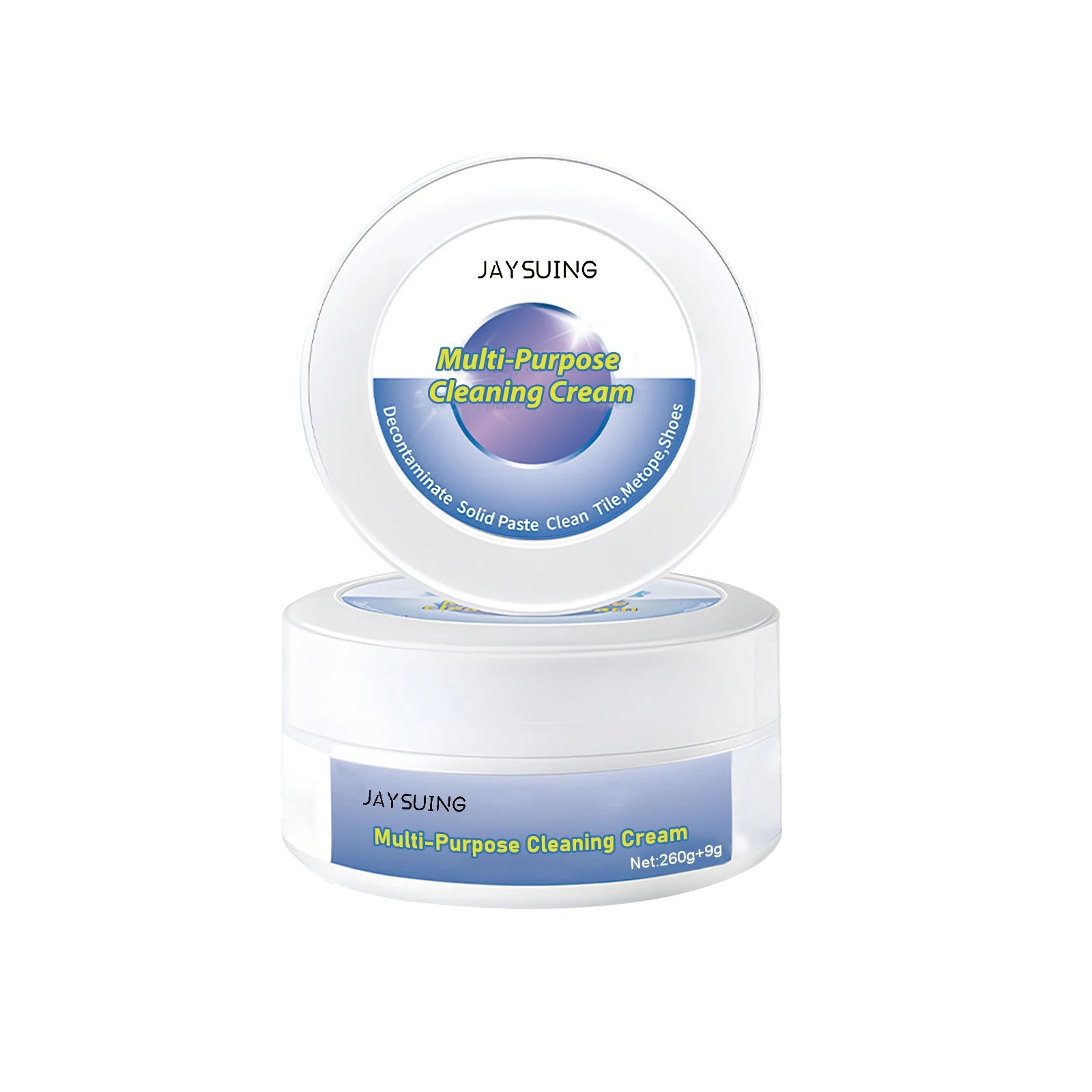 Jaysuing Shoes Cleaning Cream Waterless Restore White Remove Yellow Edge Anti-oxidation Multipurpose Cleaning Balm with Sponge