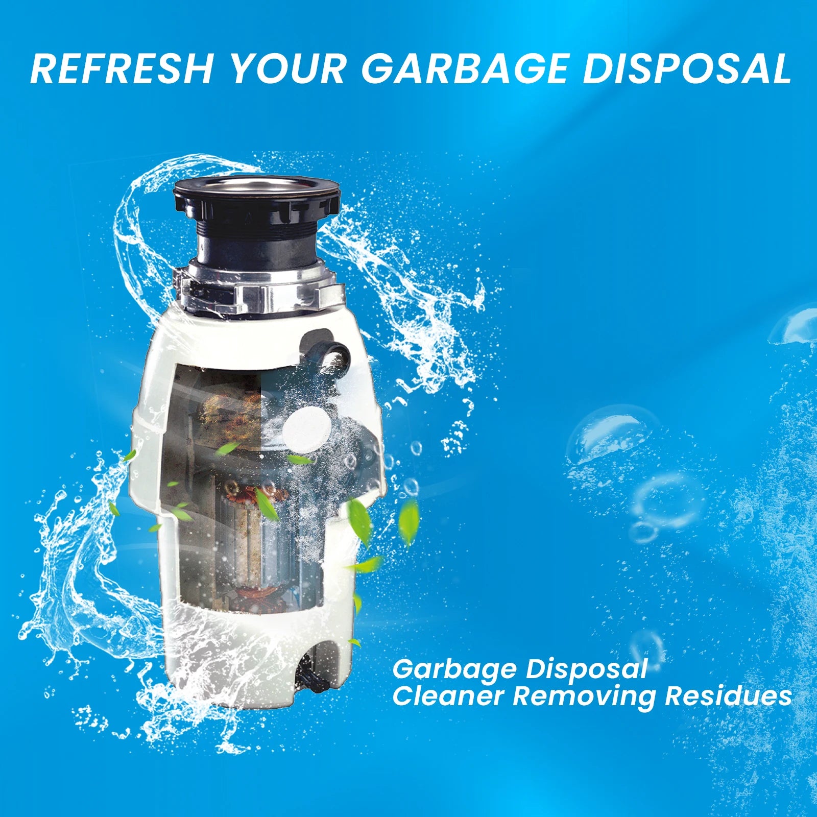 Jue-Fish Pipe Dredge Deodorant Tablet Remove Oil Stains Reduce Bad Odor Pipeline Unclogging Cleaning Sewer Drain Cleaner Tablets