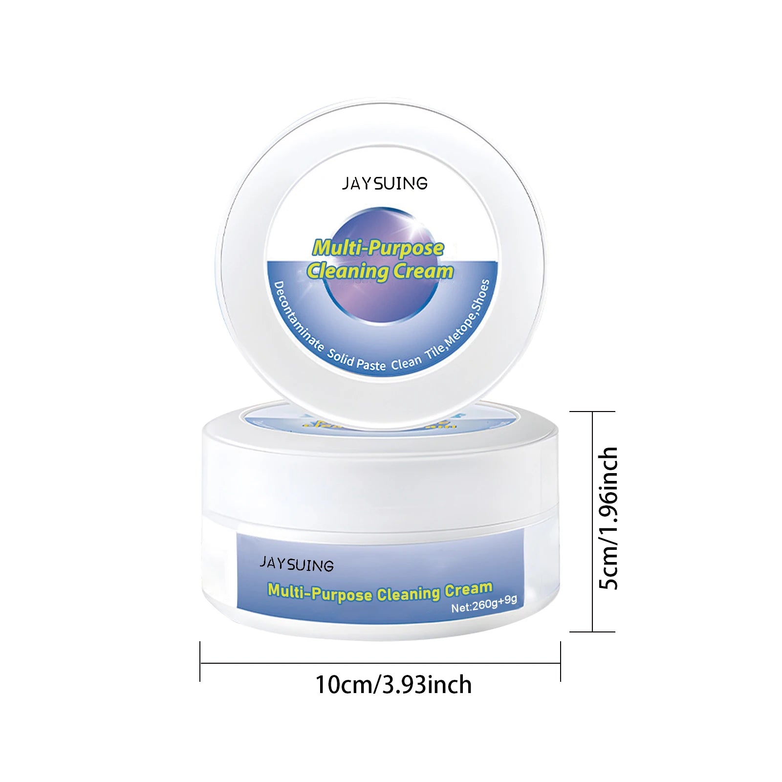 Jaysuing Shoes Cleaning Cream Waterless Restore White Remove Yellow Edge Anti-oxidation Multipurpose Cleaning Balm with Sponge