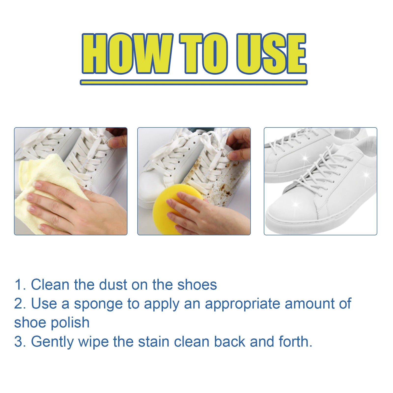 Jaysuing Shoes Cleaning Cream Waterless Restore White Remove Yellow Edge Anti-oxidation Multipurpose Cleaning Balm with Sponge