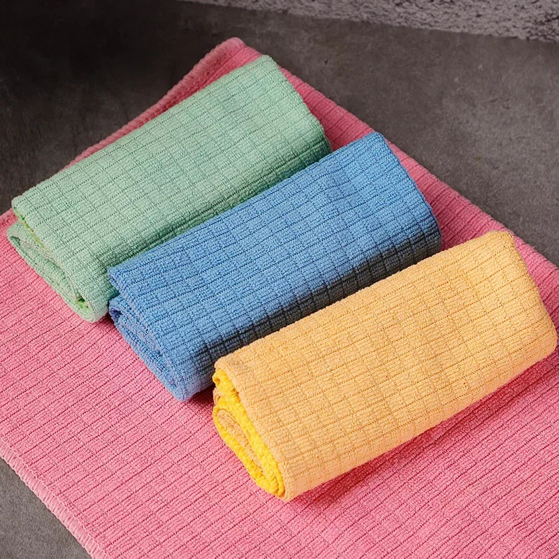 Household Kitchen Rag Absorbent Cleaning Cloth Easy To Clean Dish Towels