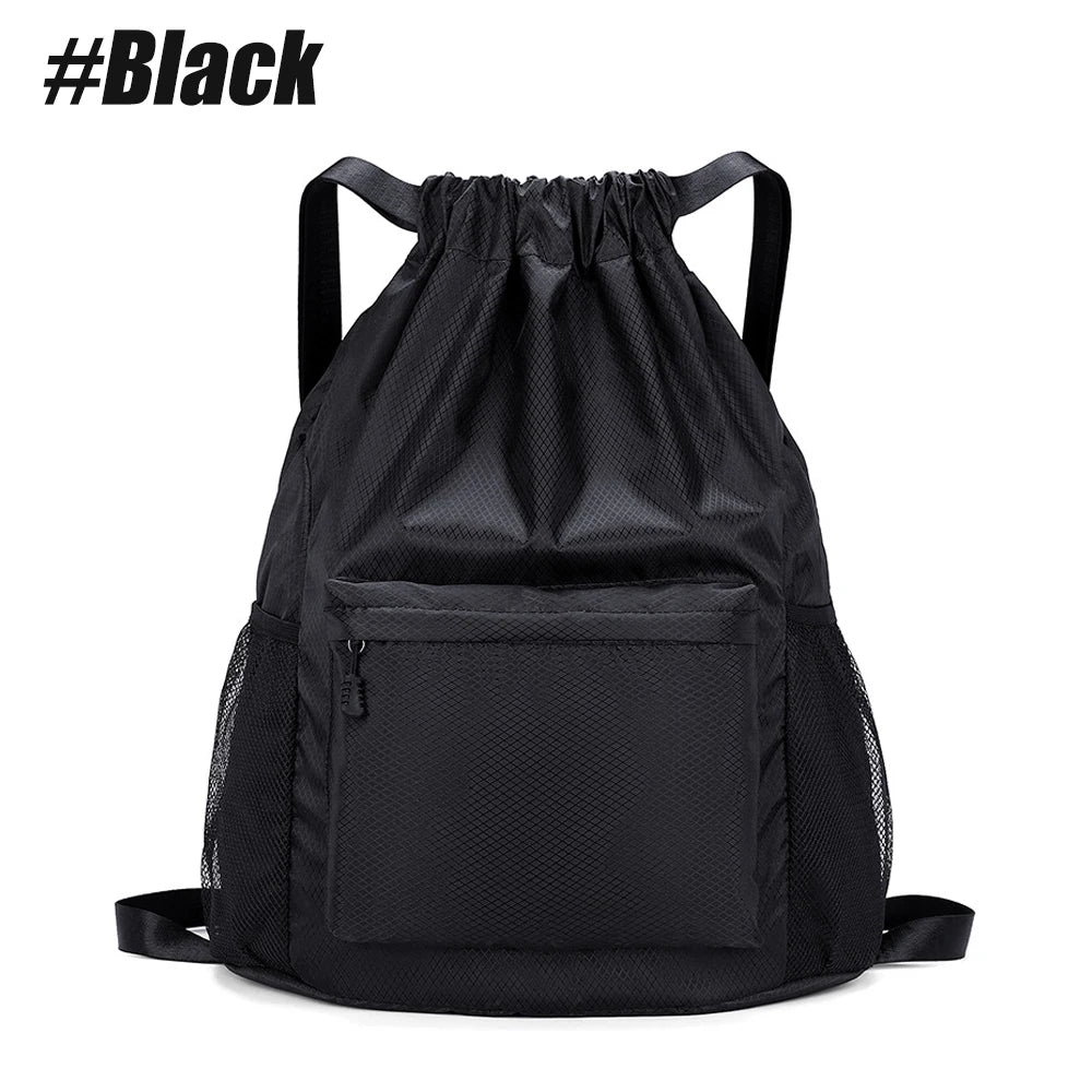 Lightweight Waterproof Drawstring Bag - Sports Cinch Sack for Gym, Basketball & Travel for Men & Women
