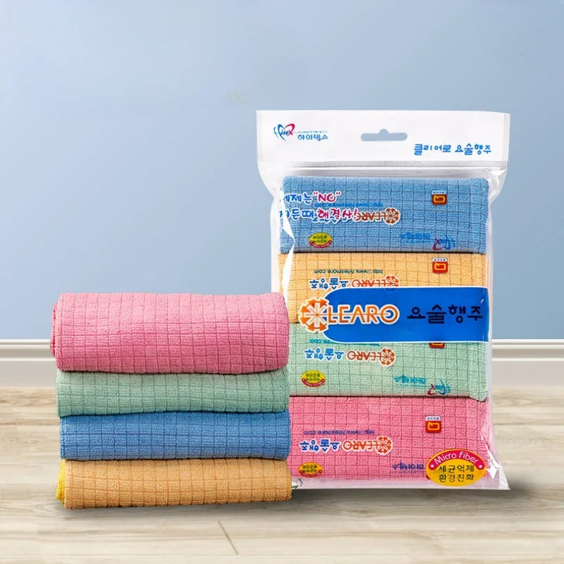 Household Kitchen Rag Absorbent Cleaning Cloth Easy To Clean Dish Towels