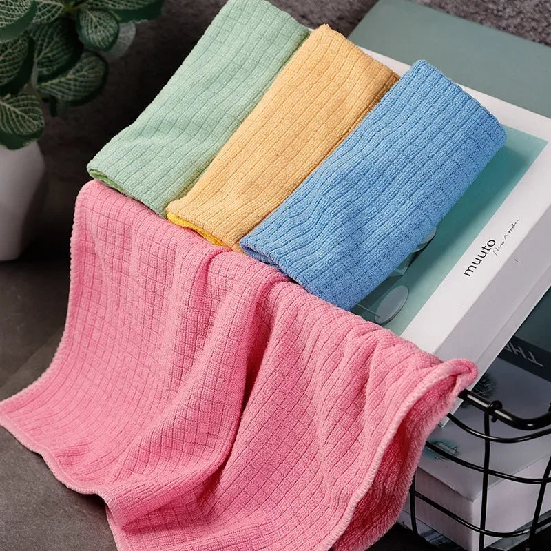 Household Kitchen Rag Absorbent Cleaning Cloth Easy To Clean Dish Towels