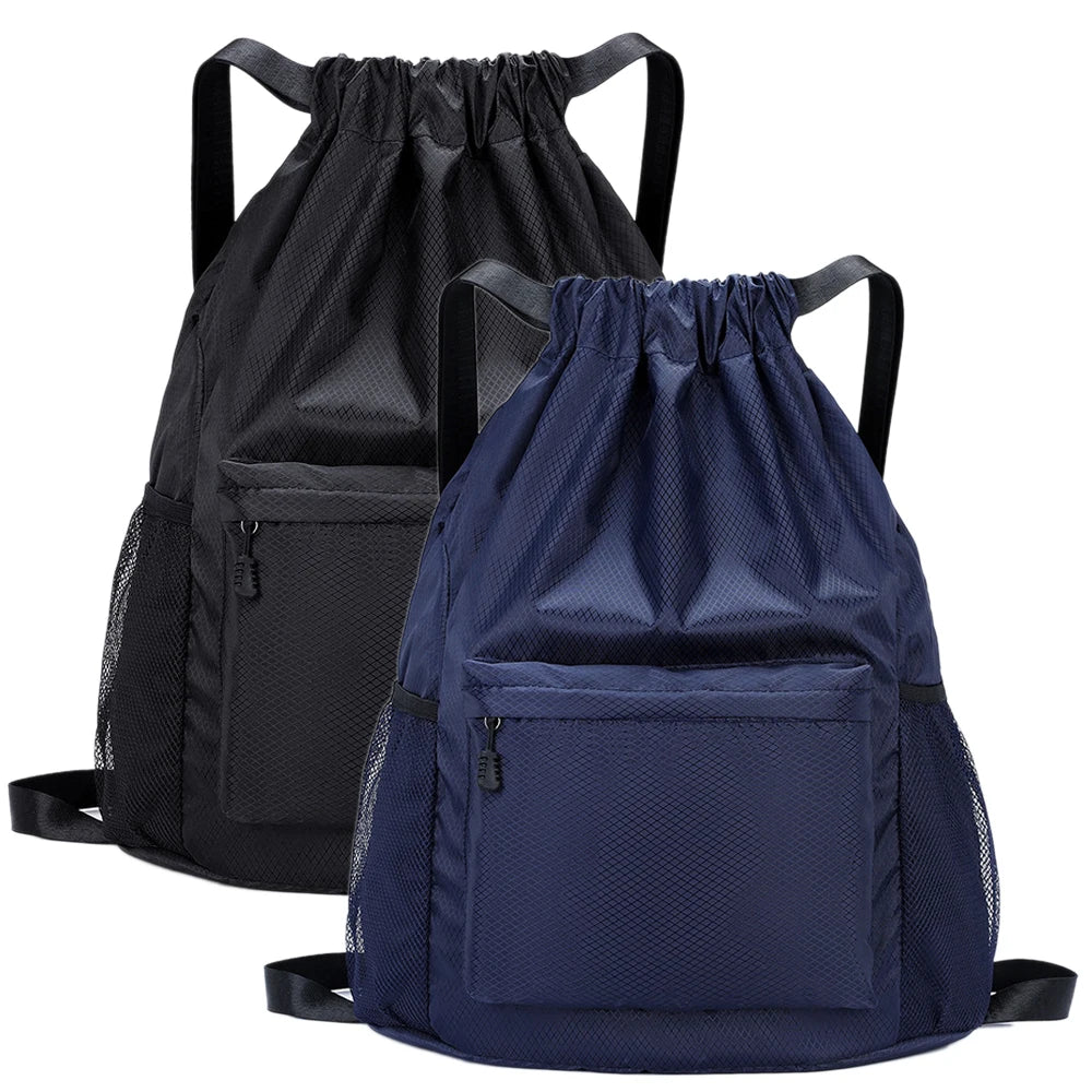 Lightweight Waterproof Drawstring Bag - Sports Cinch Sack for Gym, Basketball & Travel for Men & Women