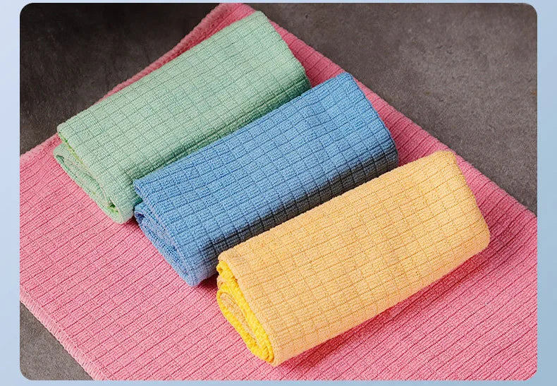 Household Kitchen Rag Absorbent Cleaning Cloth Easy To Clean Dish Towels