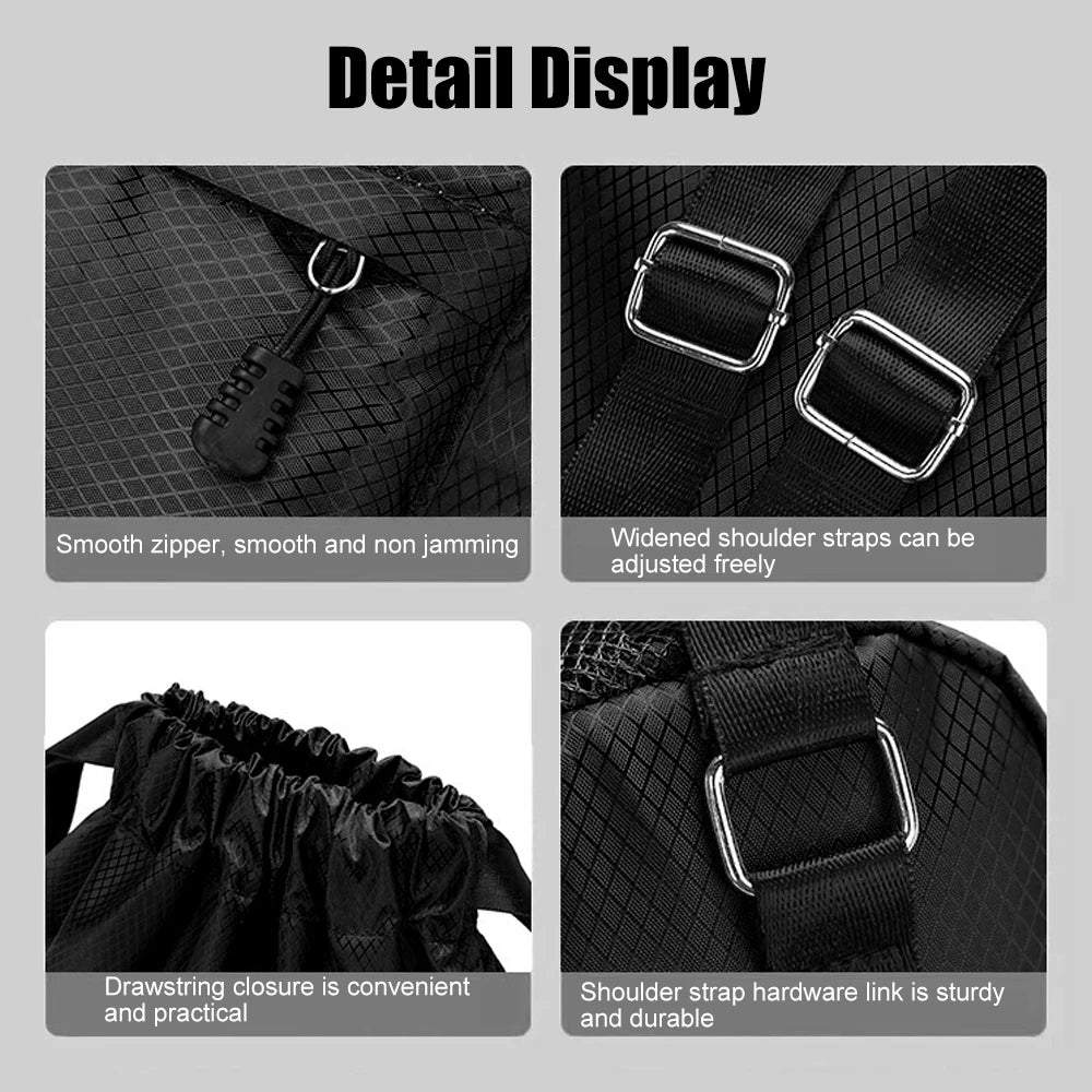 Lightweight Waterproof Drawstring Bag - Sports Cinch Sack for Gym, Basketball & Travel for Men & Women